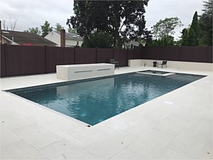ultra modern pool patio contemporary pool patio tile pool patio new york white tile around pool waterfall into pool